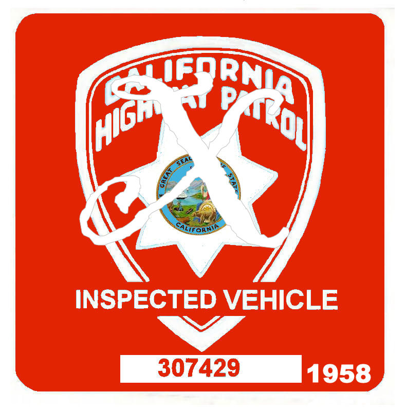 (image for) 1958 California Inspection sticker
